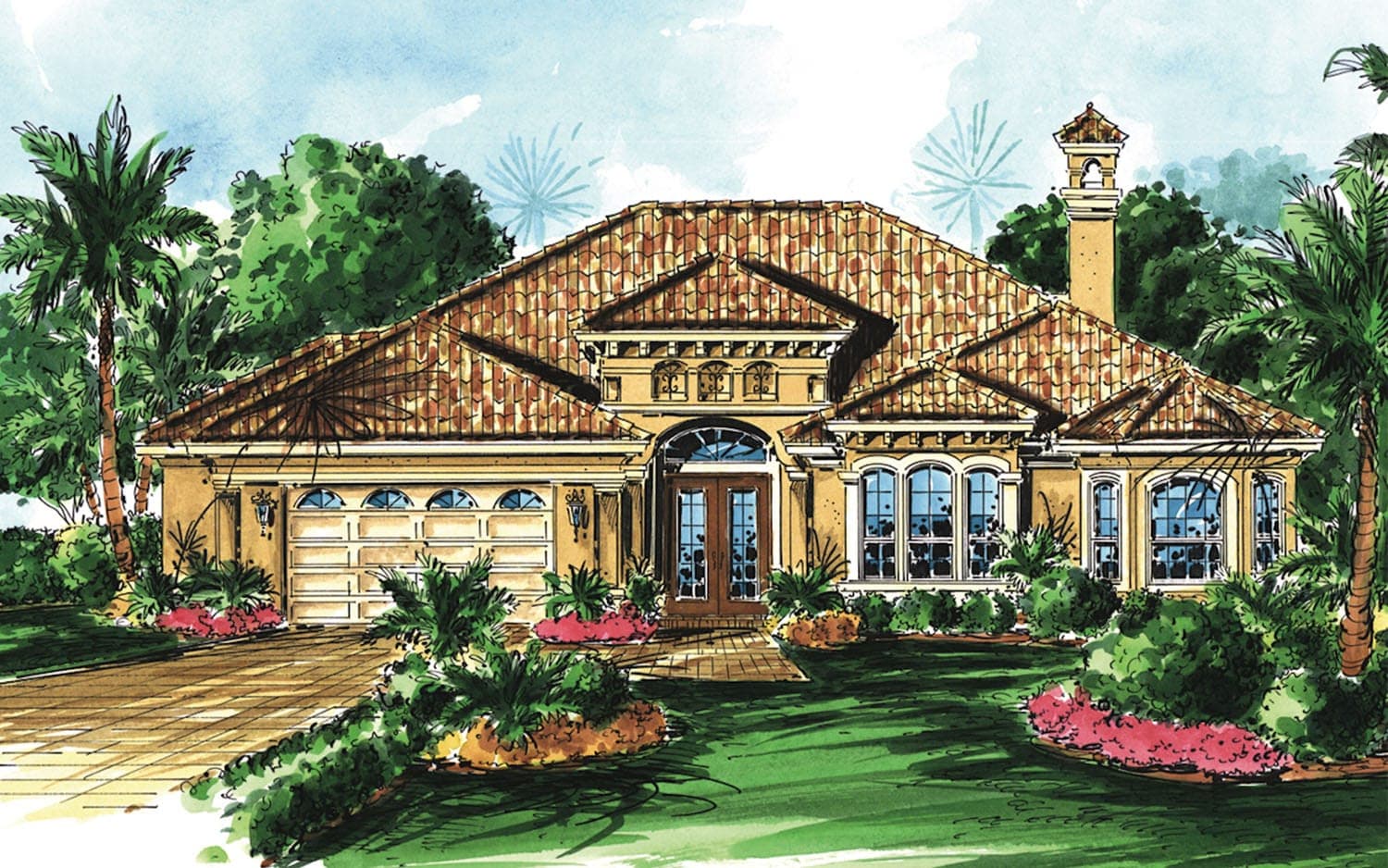 The Royale floor plan elevation — Koogler Homes custom home builder