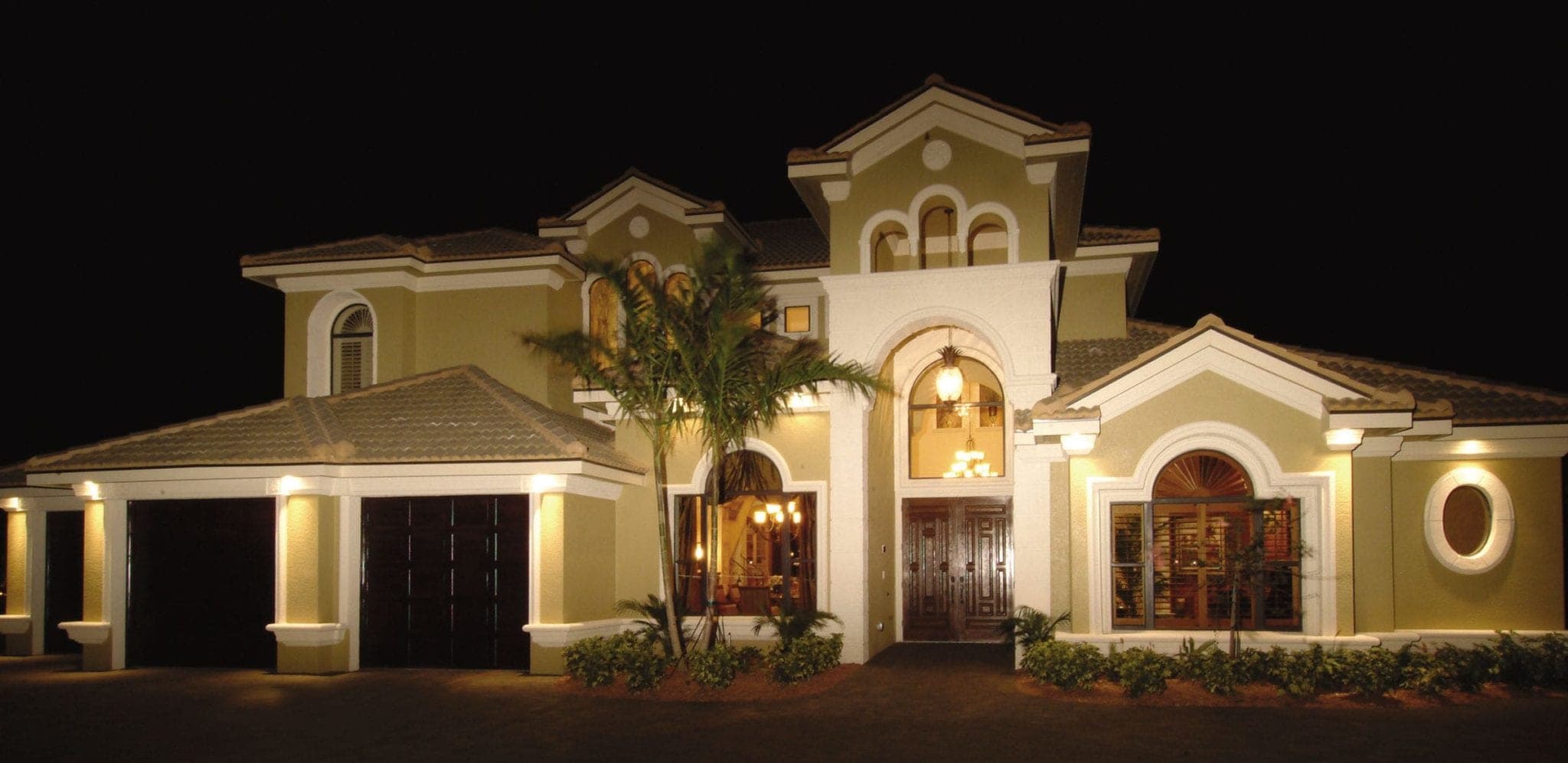 The Nautilus I custom home front elevation by Koogler Homes, Cape Coral, FL