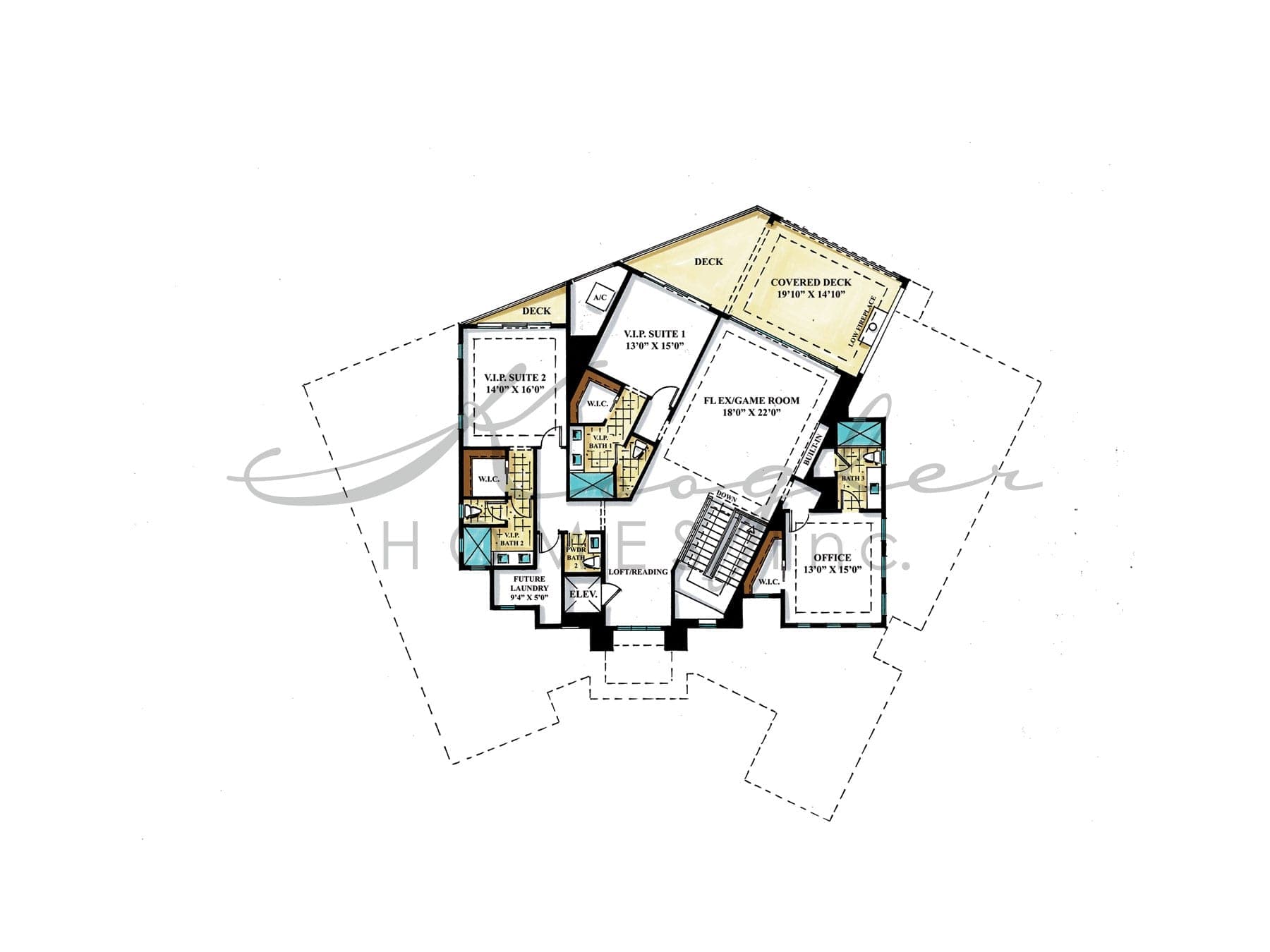 The Divine floor plan rendering — Koogler Homes