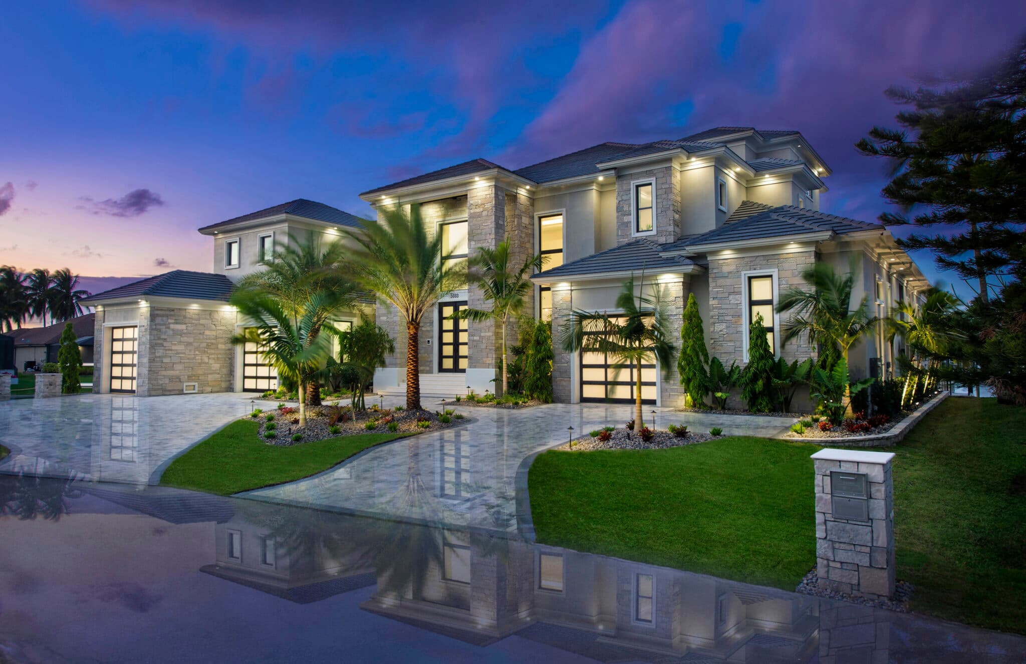 Riverside Retreat custom home front elevation — Koogler Homes